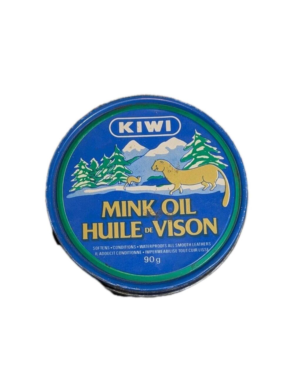 KIWI MINK OIL Paste tin Conditioner & WaterProofer Protect Leather Boot Shoes